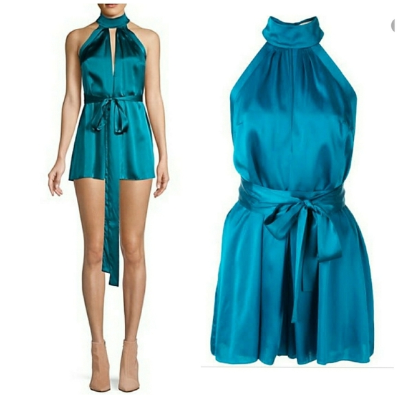 Alexis Pants - AlexisAlexis Rayelynn Silk Tie-Waist Romper